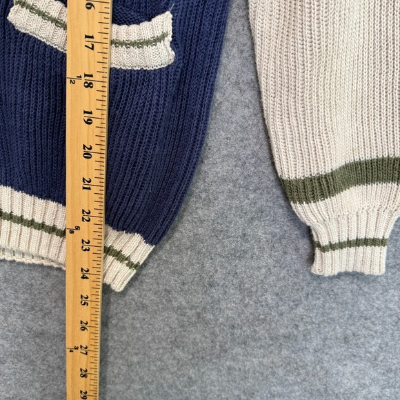 Vintage Bugle Boy Cardigan Sweater Womens Small 8-10 Collegiate 90s Chunky Knit - Picture 8 of 11